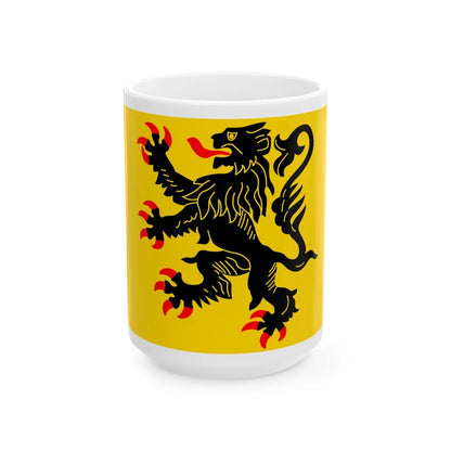 Flag of Nord Pas de Calais France - White Coffee Mug-15oz-Go Mug Yourself