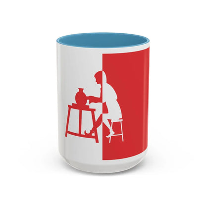 Flag of Horningsea UK - Accent Coffee Mug-15oz-Light Blue-Go Mug Yourself