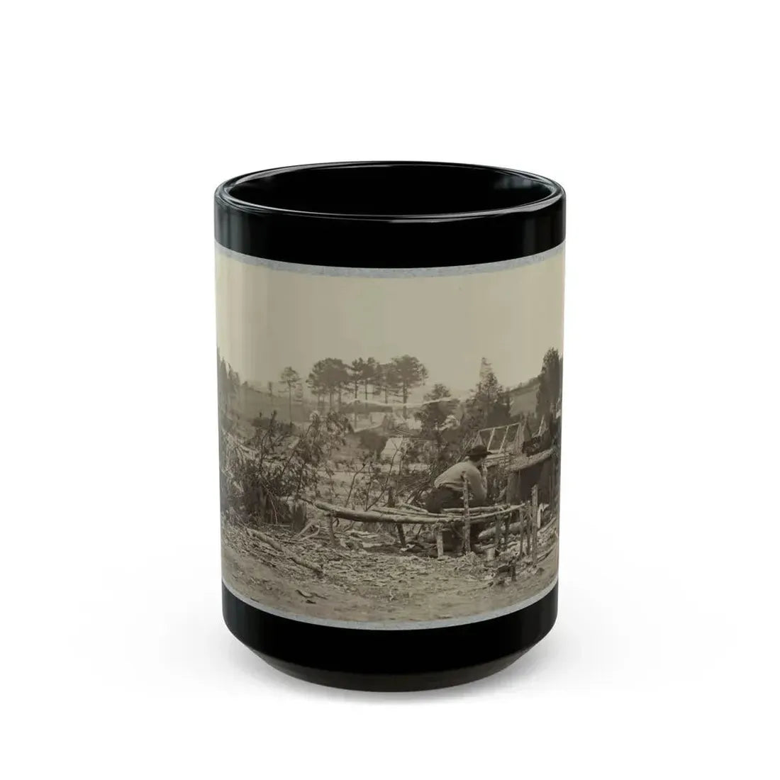 Abandoned Camp Of 9th Army Corps Near Falmouth, Va., February, 1863 (U.S. Civil War) Black Coffee Mug 15oz - Go Mug Yourself