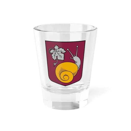 Abavas pagasta ģerbonis (Latvia) (Coat of Arms) Shot Glass 1.5oz 1.5oz - Go Mug Yourself