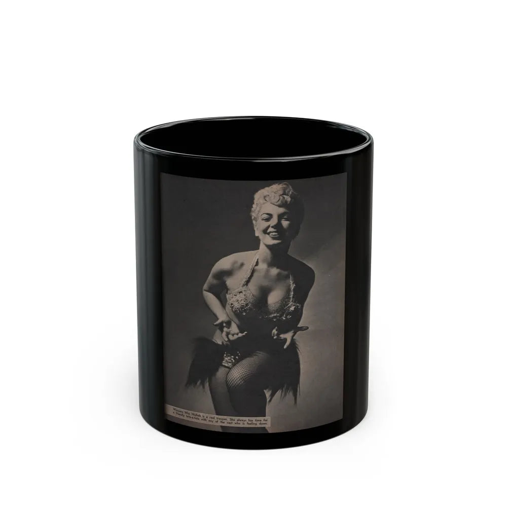 Barbara Nichols #451 - Page 2 of 4 with, 1 B&W Photo & Caption from Sir! Mag. Nov. '52 (Vintage Female Icon) Black Coffee Mug-11oz-Go Mug Yourself