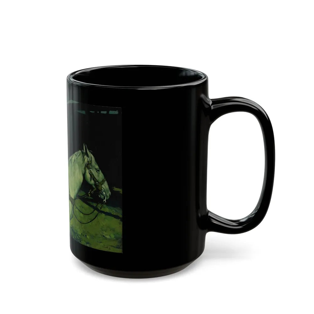 Cowboy, Magazine Illustration, c.1950 - Black Coffee Mug-Go Mug Yourself