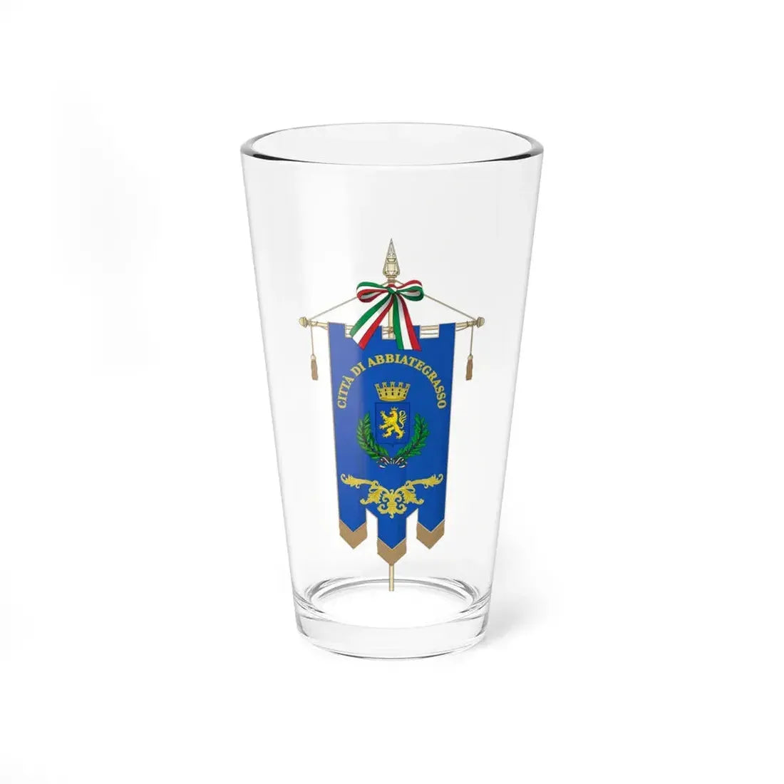 Abbiategrasso-Gonfalone (Italy) Pint Glass 16oz 16oz - Go Mug Yourself