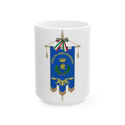 Abbiategrasso-Gonfalone (Italy) White Coffee Mug 15oz - Go Mug Yourself