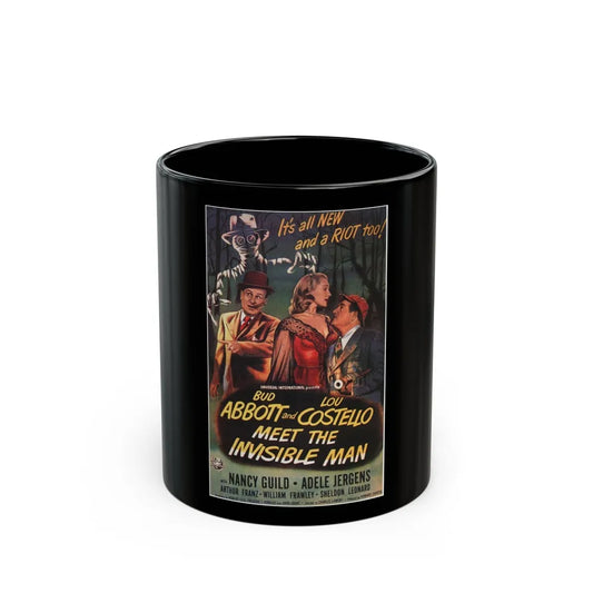 ABBOT & COSTELLO MEET THE INVISIBLE MAN 1951 Movie Poster - Black Coffee Mug-11oz-Go Mug Yourself