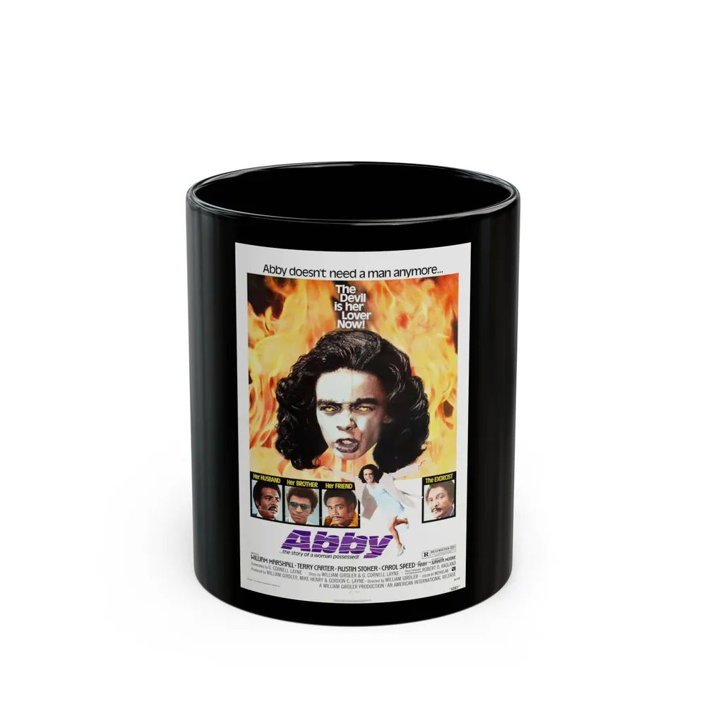 ABBY (THE BLACK EXORCIST 2) 1974 Movie Poster - Black Coffee Mug-11oz-Go Mug Yourself