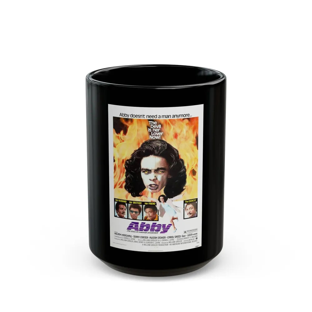 ABBY (THE BLACK EXORCIST 2) 1974 Movie Poster - Black Coffee Mug-15oz-Go Mug Yourself