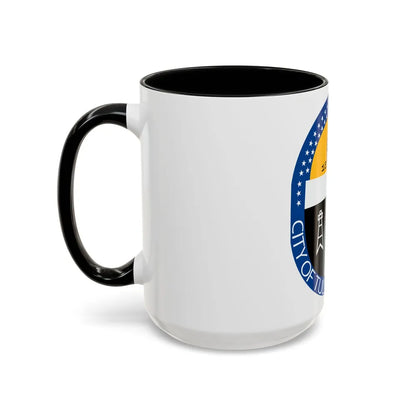 Seal of Tulsa Oklahoma - Accent Coffee Mug-Go Mug Yourself