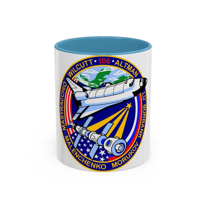 STS 106 (NASA) Accent Coffee Mug-11oz-Light Blue-Go Mug Yourself