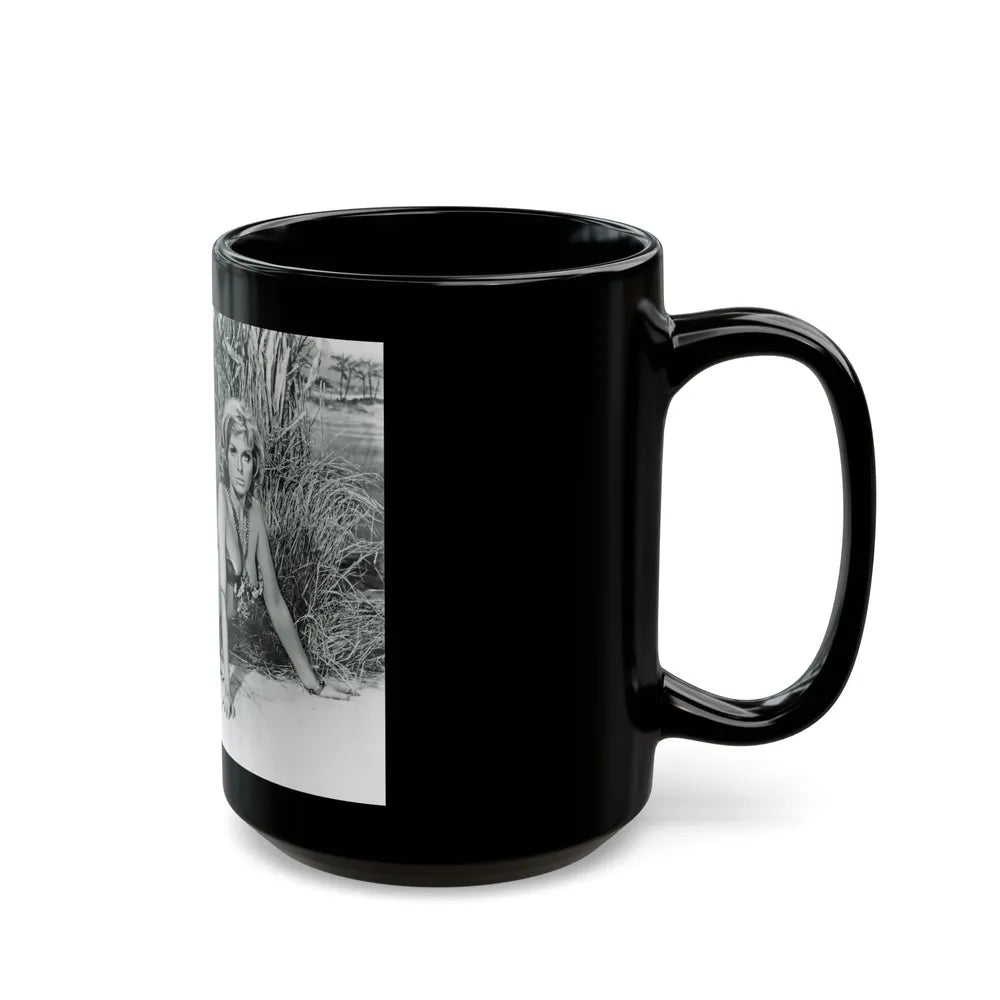 Julie Ege #184 (Vintage Female Icon) Black Coffee Mug-Go Mug Yourself