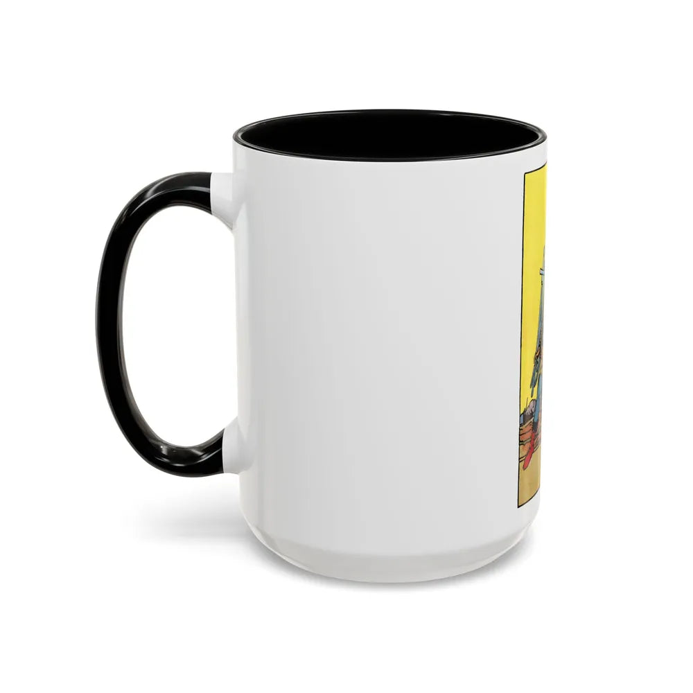 The 7 of Swords (Tarot Card) Accent Coffee Mug-Go Mug Yourself