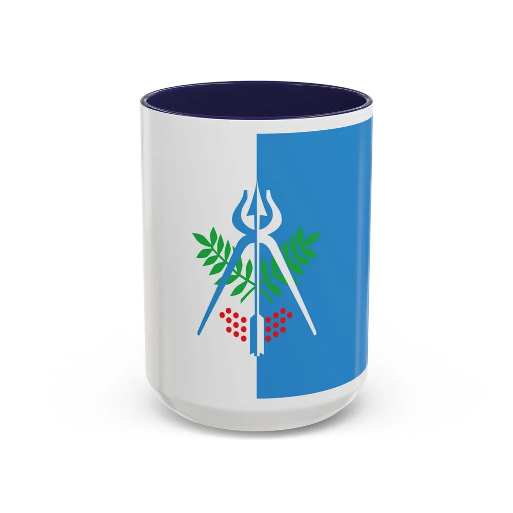 Flag of Izhevsk Russia - Accent Coffee Mug-15oz-Navy-Go Mug Yourself