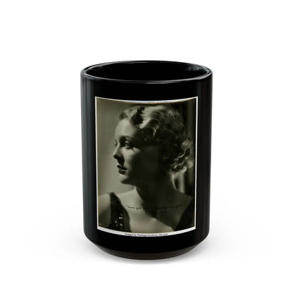 Gloria Stuart #12 (Vintage Female Icon) Black Coffee Mug-15oz-Go Mug Yourself