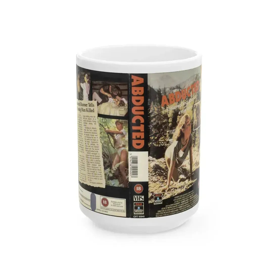 ABDUCTED (VHS COVER) - White Coffee Mug 15oz - Go Mug Yourself
