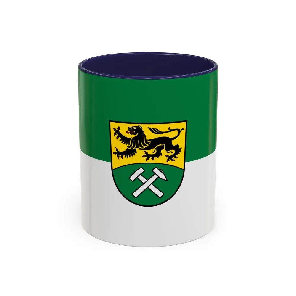 Flag of Erzgebirgskreises Germany - Accent Coffee Mug-11oz-Navy-Go Mug Yourself