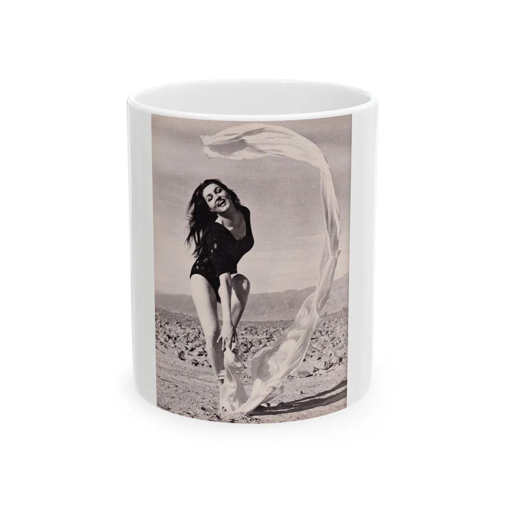 Julie Newmar #374 (Vintage Female Icon) White Coffee Mug-11oz-Go Mug Yourself