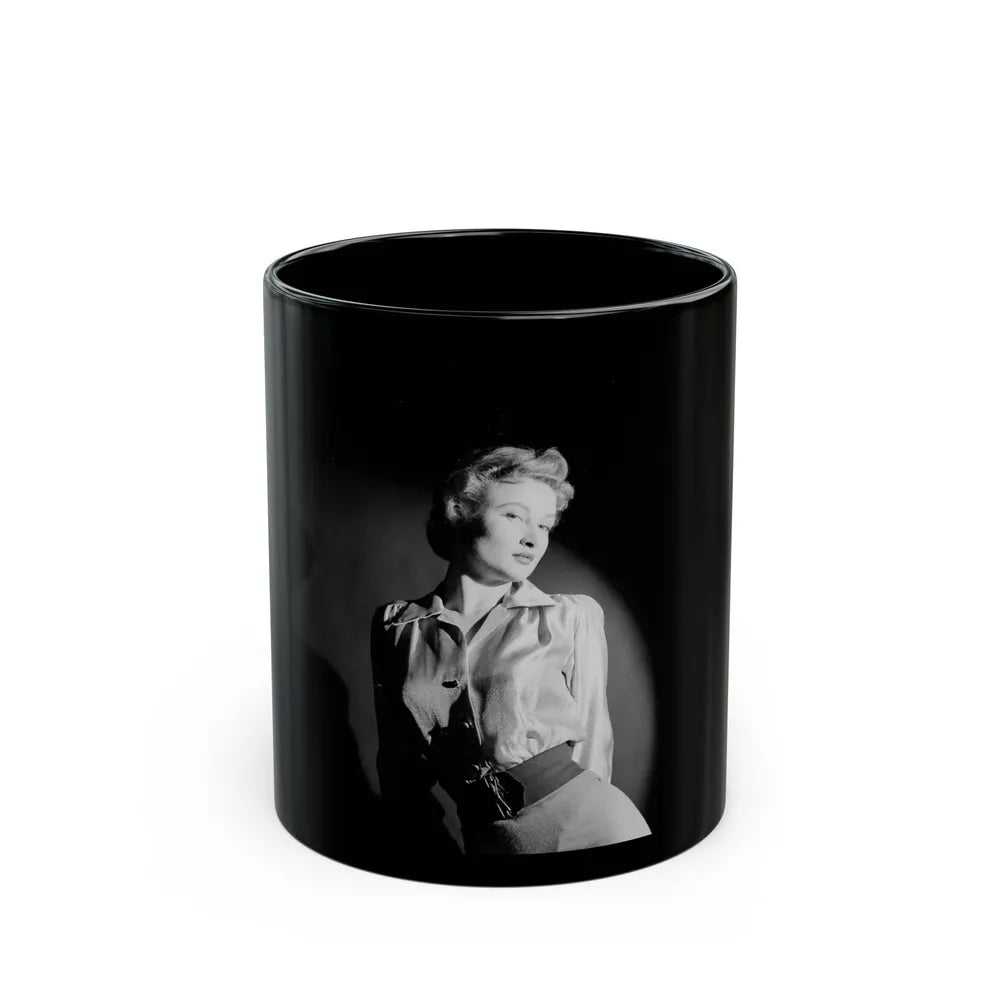 Carol Ohmart #38 (Vintage Female Icon) Black Coffee Mug-11oz-Go Mug Yourself