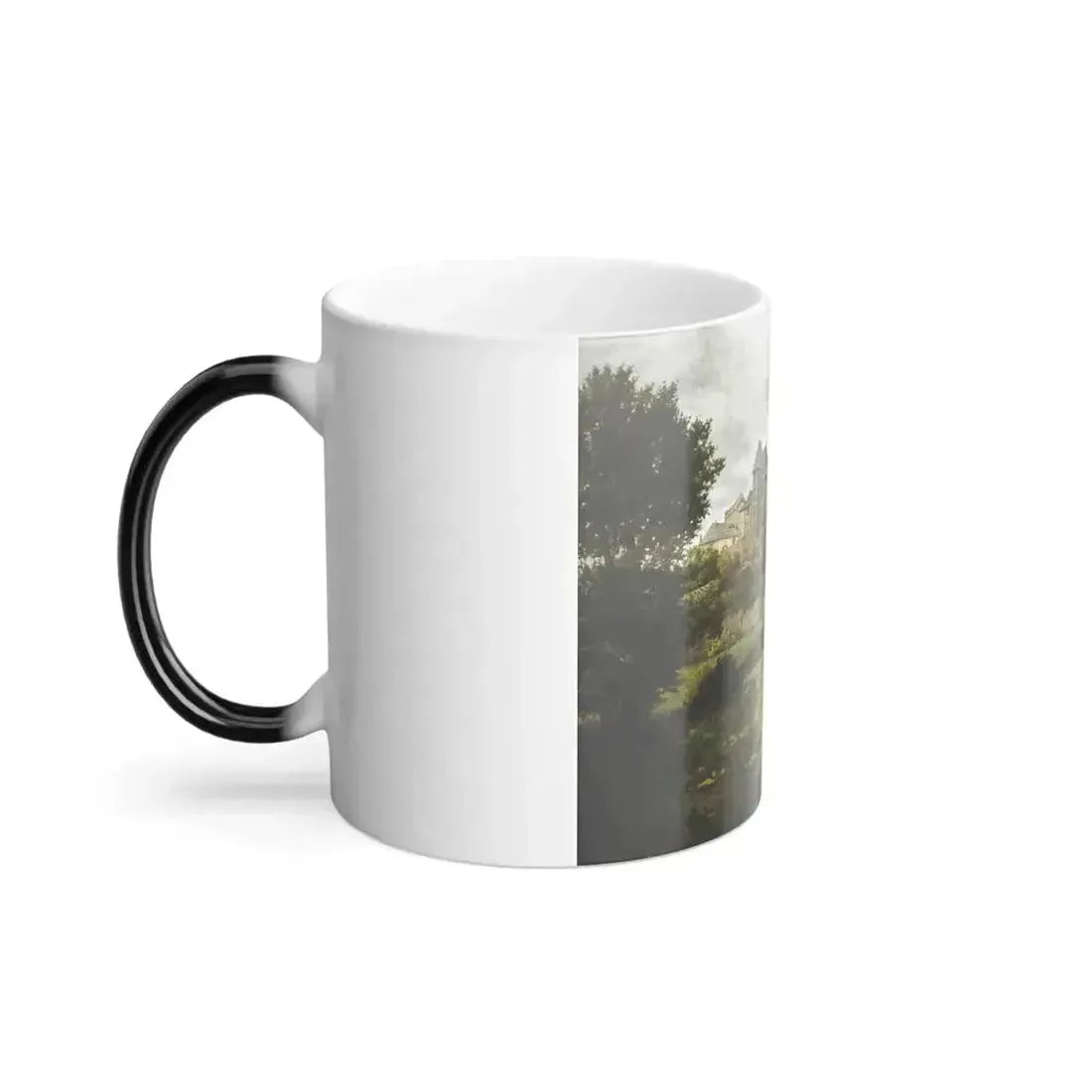 Abel Boulineau (1839-1934) A girl picking wild poppies at Uzerche, France - Oil on Canvas - Color Changing Mug 11oz - Go Mug Yourself