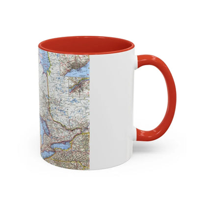 Canada - Central (1963) (Map) Accent Coffee Mug-Go Mug Yourself