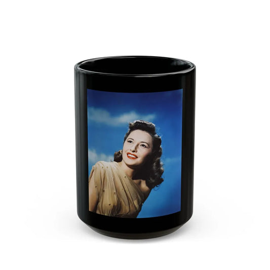 Barbara Stanwyck #180 (Vintage Female Icon) Black Coffee Mug-15oz-Go Mug Yourself