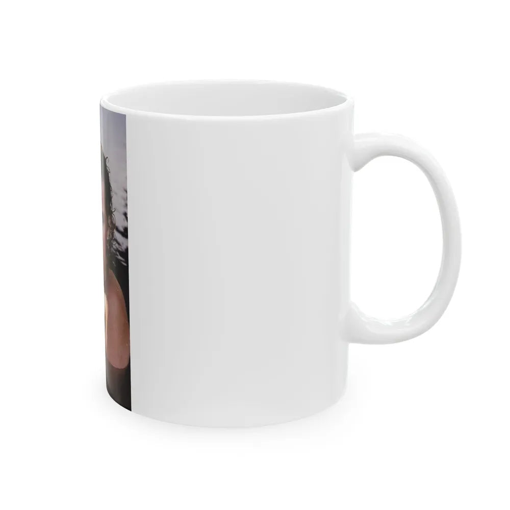 Linda Blair #196 - Topless (Vintage Female Icon) White Coffee Mug-Go Mug Yourself