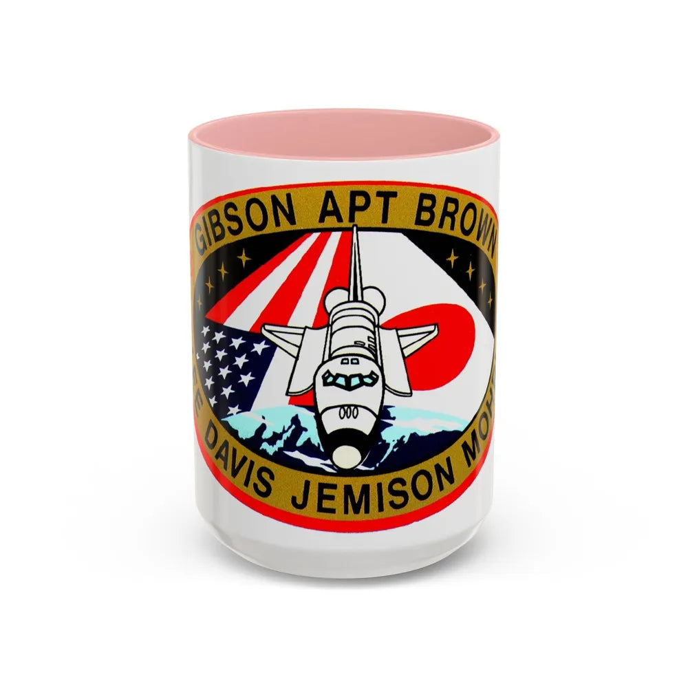 STS 47 (NASA) Accent Coffee Mug-15oz-Pink-Go Mug Yourself