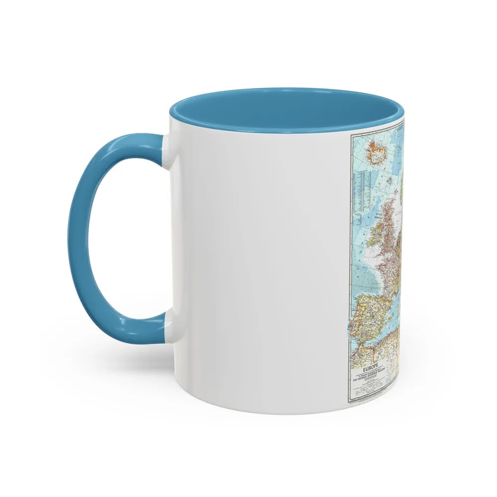 Europe (1957) (Map) Accent Coffee Mug-Go Mug Yourself