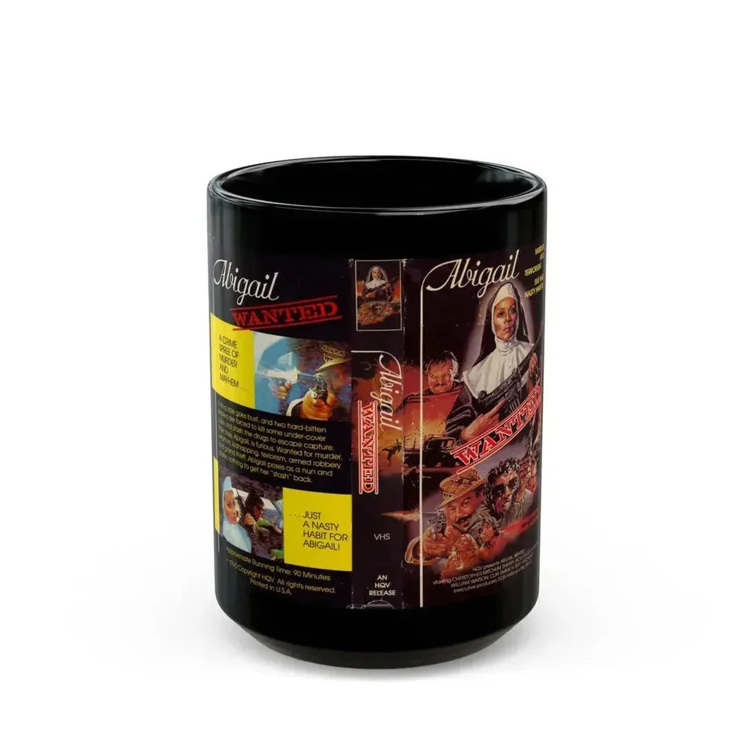 ABIGAIL WANTED (VHS COVER) - Black Coffee Mug 15oz - Go Mug Yourself