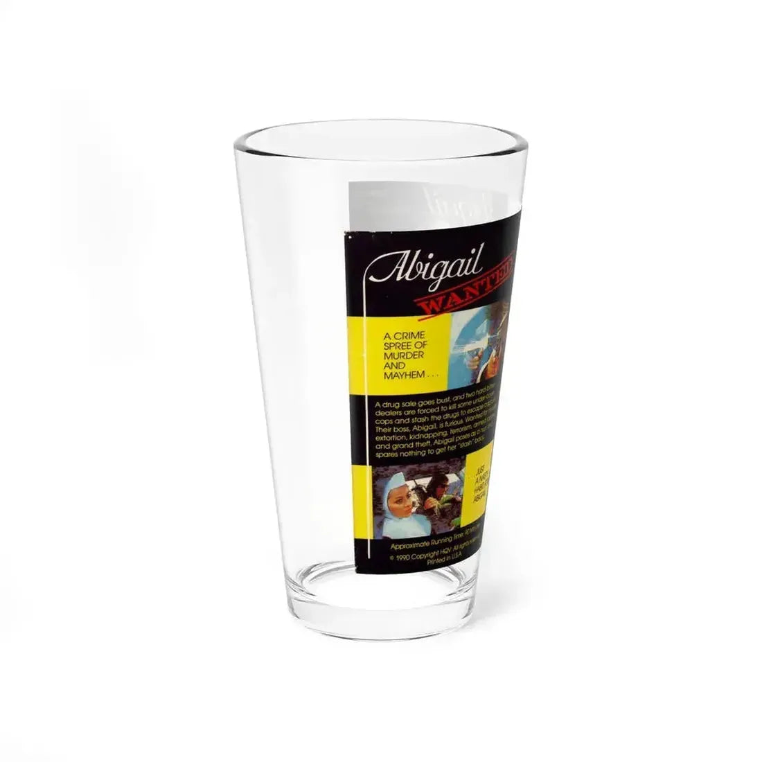 ABIGAIL WANTED (VHS COVER) Pint Glass 16oz - Go Mug Yourself