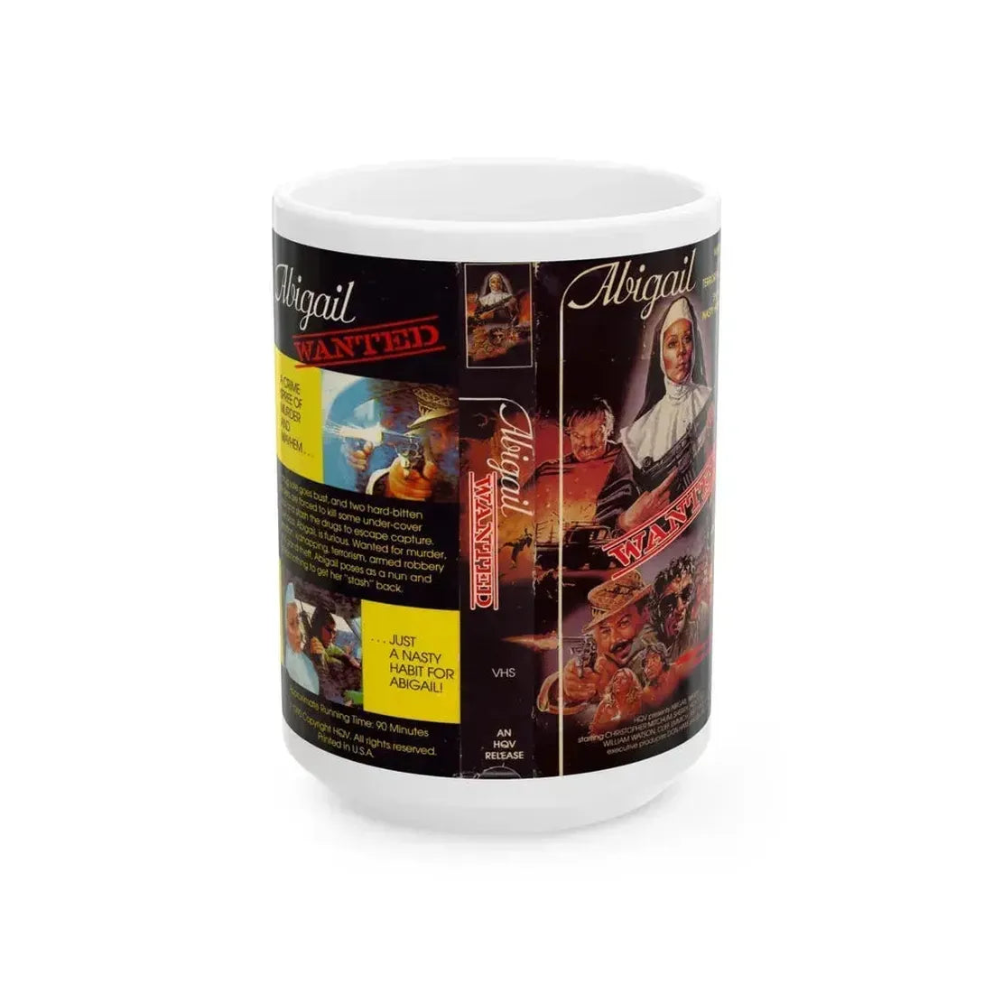 ABIGAIL WANTED (VHS COVER) - White Coffee Mug 15oz - Go Mug Yourself
