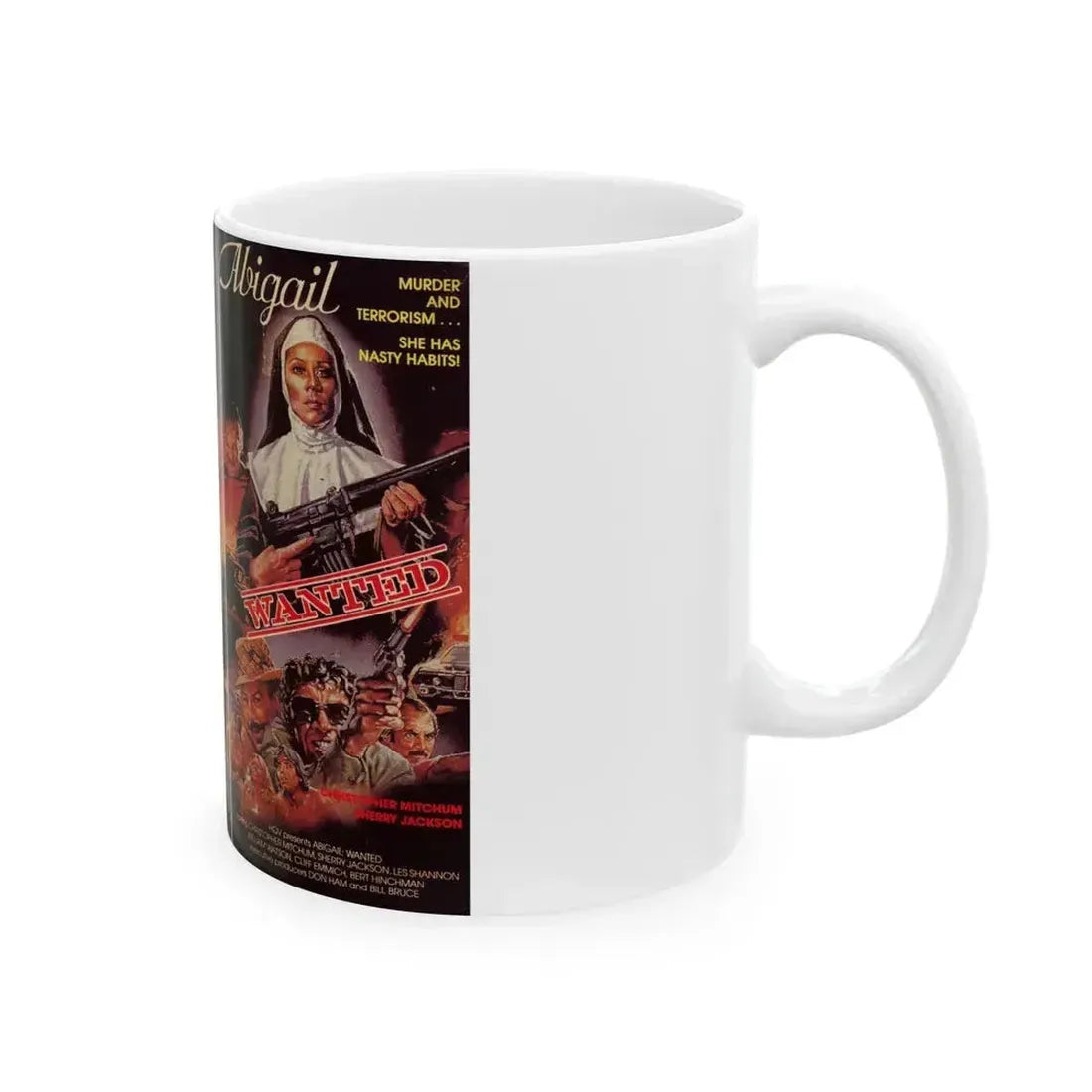 ABIGAIL WANTED (VHS COVER) - White Coffee Mug - Go Mug Yourself