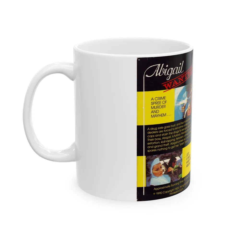 ABIGAIL WANTED (VHS COVER) - White Coffee Mug-Go Mug Yourself