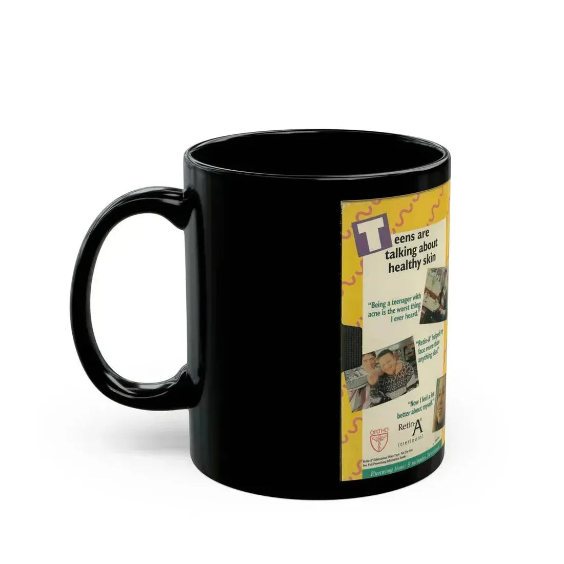 ABOUT FACE TALKING TEEN TO TEEN ABOUT ACNE (VHS COVER) - Black Coffee Mug - Go Mug Yourself