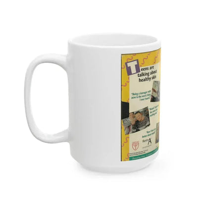 ABOUT FACE TALKING TEEN TO TEEN ABOUT ACNE (VHS COVER) - White Coffee Mug - Go Mug Yourself