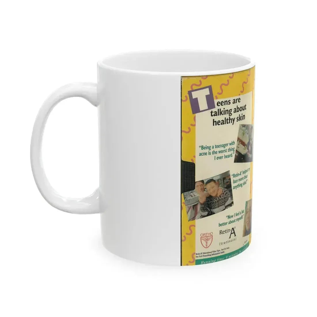 ABOUT FACE TALKING TEEN TO TEEN ABOUT ACNE (VHS COVER) - White Coffee Mug - Go Mug Yourself