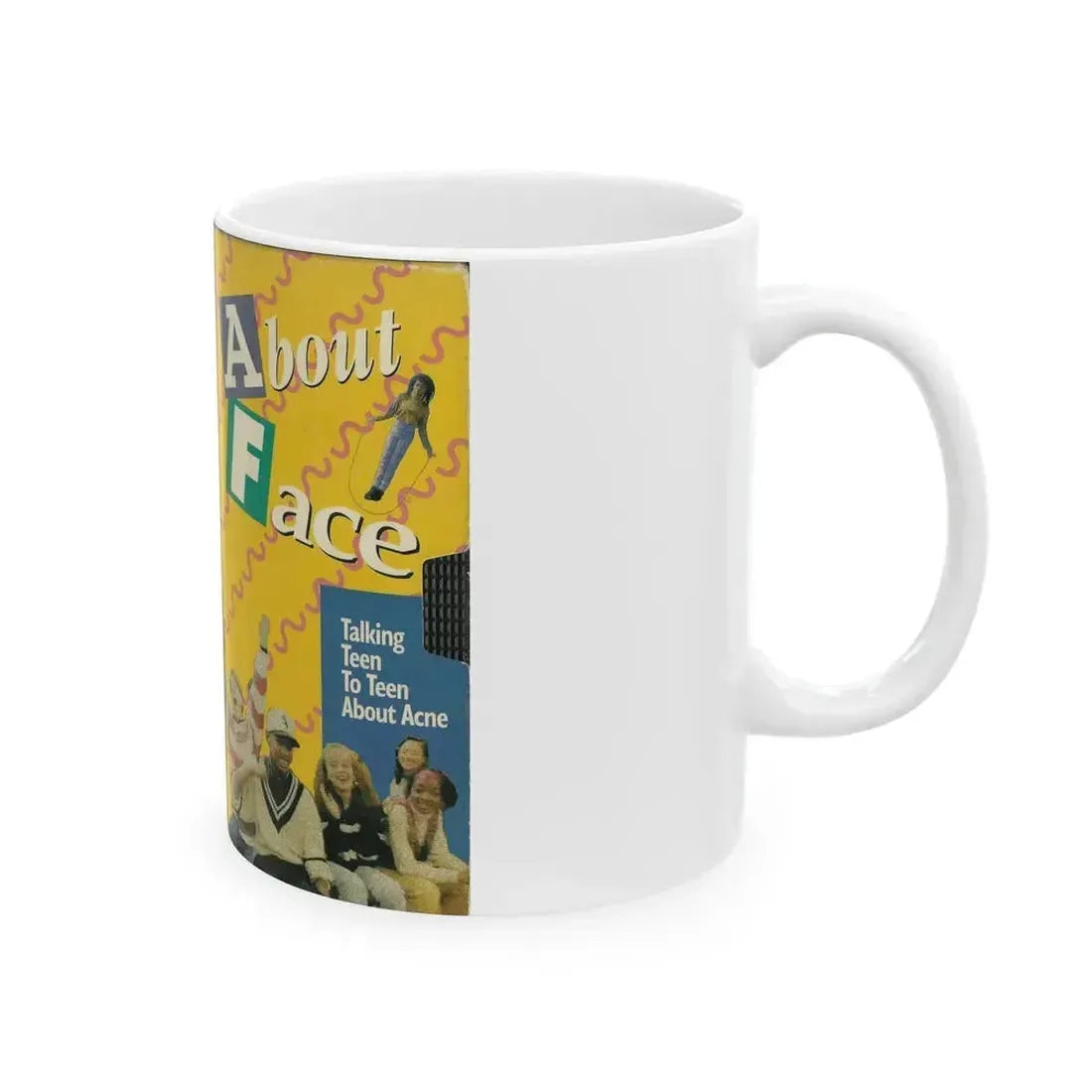 ABOUT FACE TALKING TEEN TO TEEN ABOUT ACNE (VHS COVER) - White Coffee Mug - Go Mug Yourself