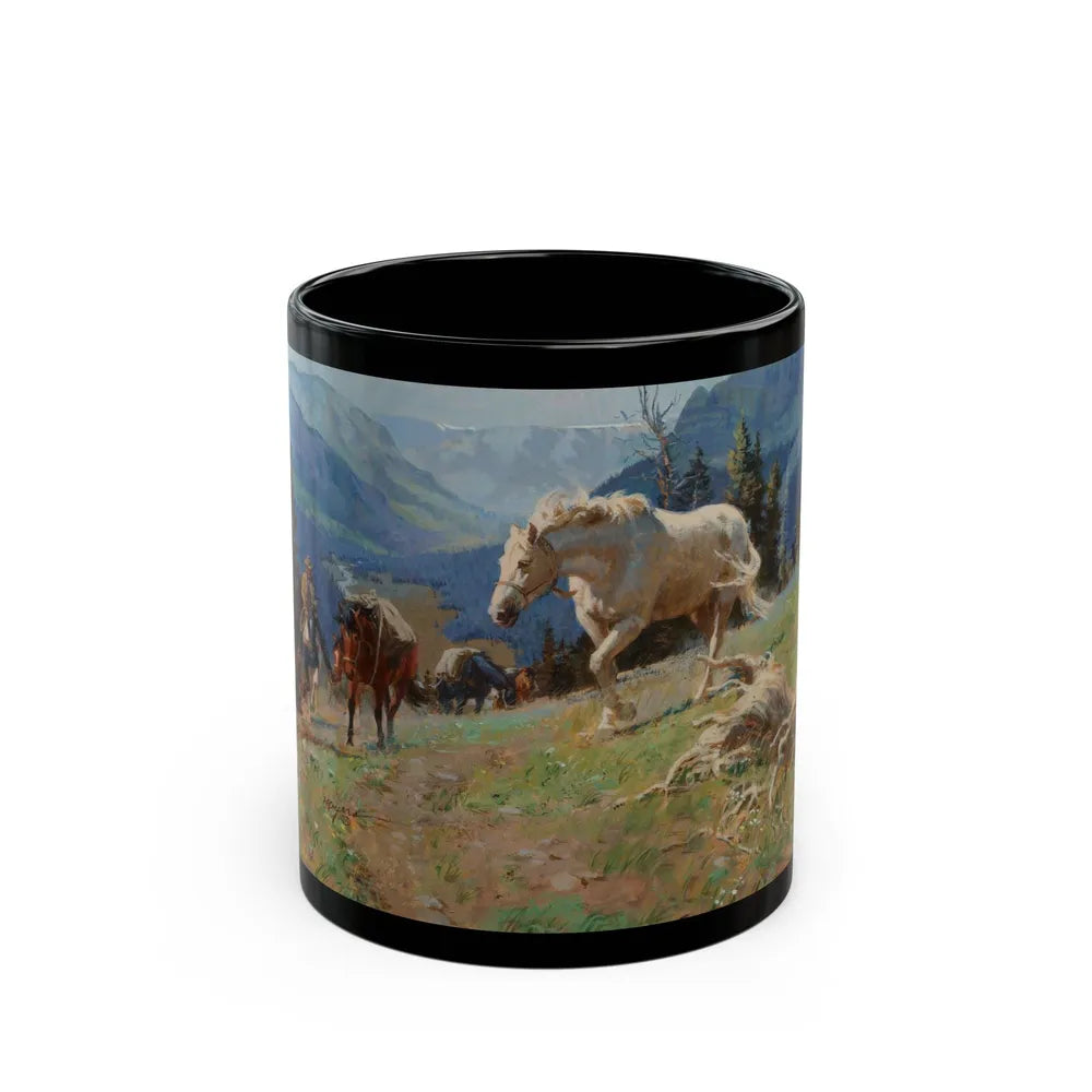 Above the Silver Tip Meadow - Black Coffee Mug-11oz-Go Mug Yourself