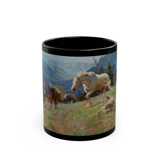Above the Silver Tip Meadow - Black Coffee Mug 11oz - Go Mug Yourself
