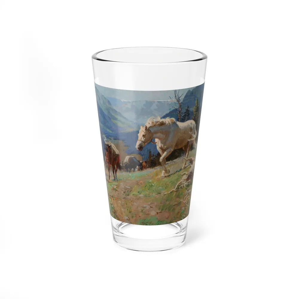 Above the Silver Tip Meadow (Magazine Illustration) Pint Glass 16oz-16oz-Go Mug Yourself