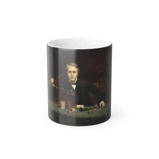 Abraham Archibald Anderson (1847-1940) Portrait of Thomas Alva Edison - Oil on canvas 1890 - Color Changing Mug 11oz 11oz - Go Mug Yourself