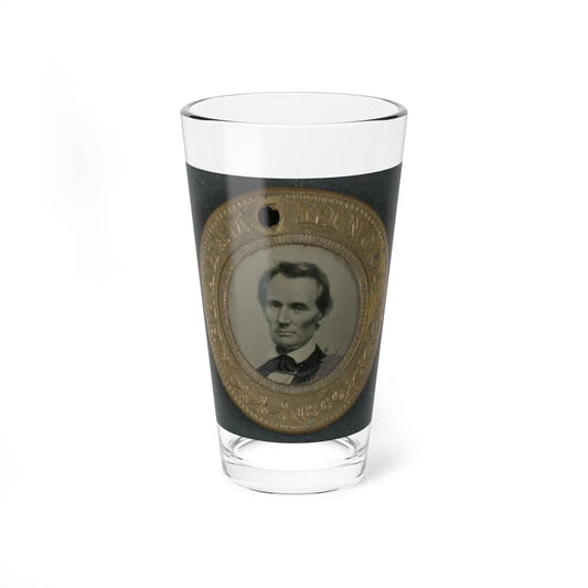 Abraham Lincoln-Hannibel Hamlin Campaign Button For 1860 Presidential Election (U.S. Civil War) Pint Glass 16oz-16oz-Go Mug Yourself