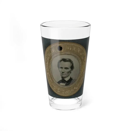 Abraham Lincoln-Hannibel Hamlin Campaign Button For 1860 Presidential Election (U.S. Civil War) Pint Glass 16oz 16oz - Go Mug Yourself