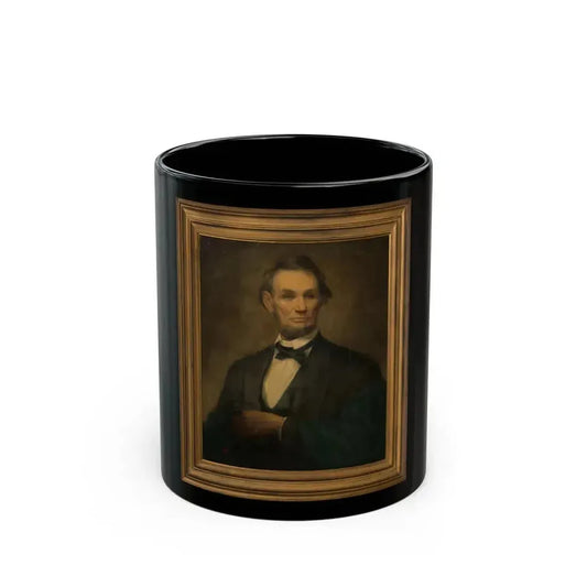 Abraham Lincoln, Life-size Portrait - Black Coffee Mug 11oz - Go Mug Yourself