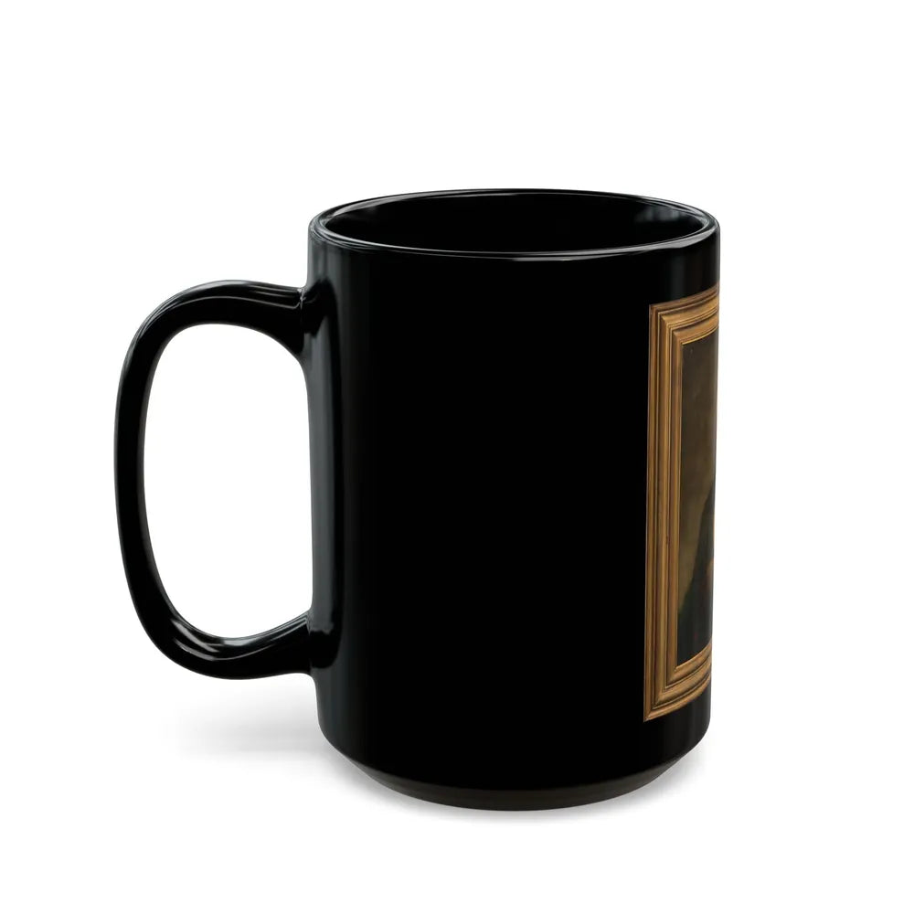 Abraham Lincoln, Life-size Portrait - Black Coffee Mug-Go Mug Yourself