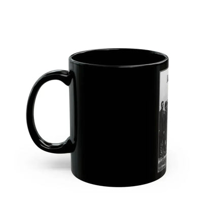 Abraham Lincoln On Battlefield At Antietam, Maryland, Cropped Version That Highlights Mclellan And Lincoln (U.S. Civil War) Black Coffee Mug - Go Mug Yourself