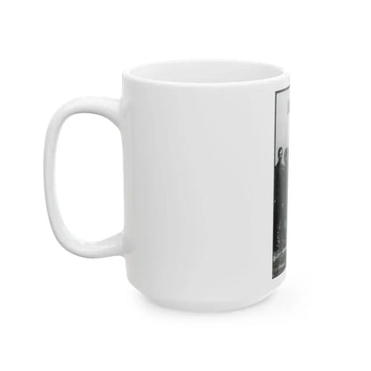 Abraham Lincoln On Battlefield At Antietam, Maryland, Cropped Version That Highlights Mclellan And Lincoln (U.S. Civil War) White Coffee Mug - Go Mug Yourself