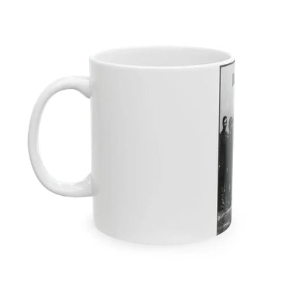 Abraham Lincoln On Battlefield At Antietam, Maryland, Cropped Version That Highlights Mclellan And Lincoln (U.S. Civil War) White Coffee Mug - Go Mug Yourself
