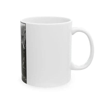 Abraham Lincoln On Battlefield At Antietam, Maryland, Cropped Version That Highlights Mclellan And Lincoln (U.S. Civil War) White Coffee Mug - Go Mug Yourself