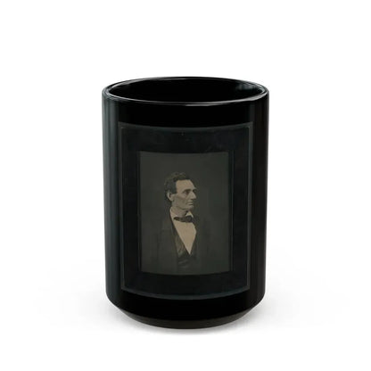 Abraham Lincoln, Presidential Candidate, Half-Length Portrait, Facing Right (U.S. Civil War) Black Coffee Mug 15oz - Go Mug Yourself