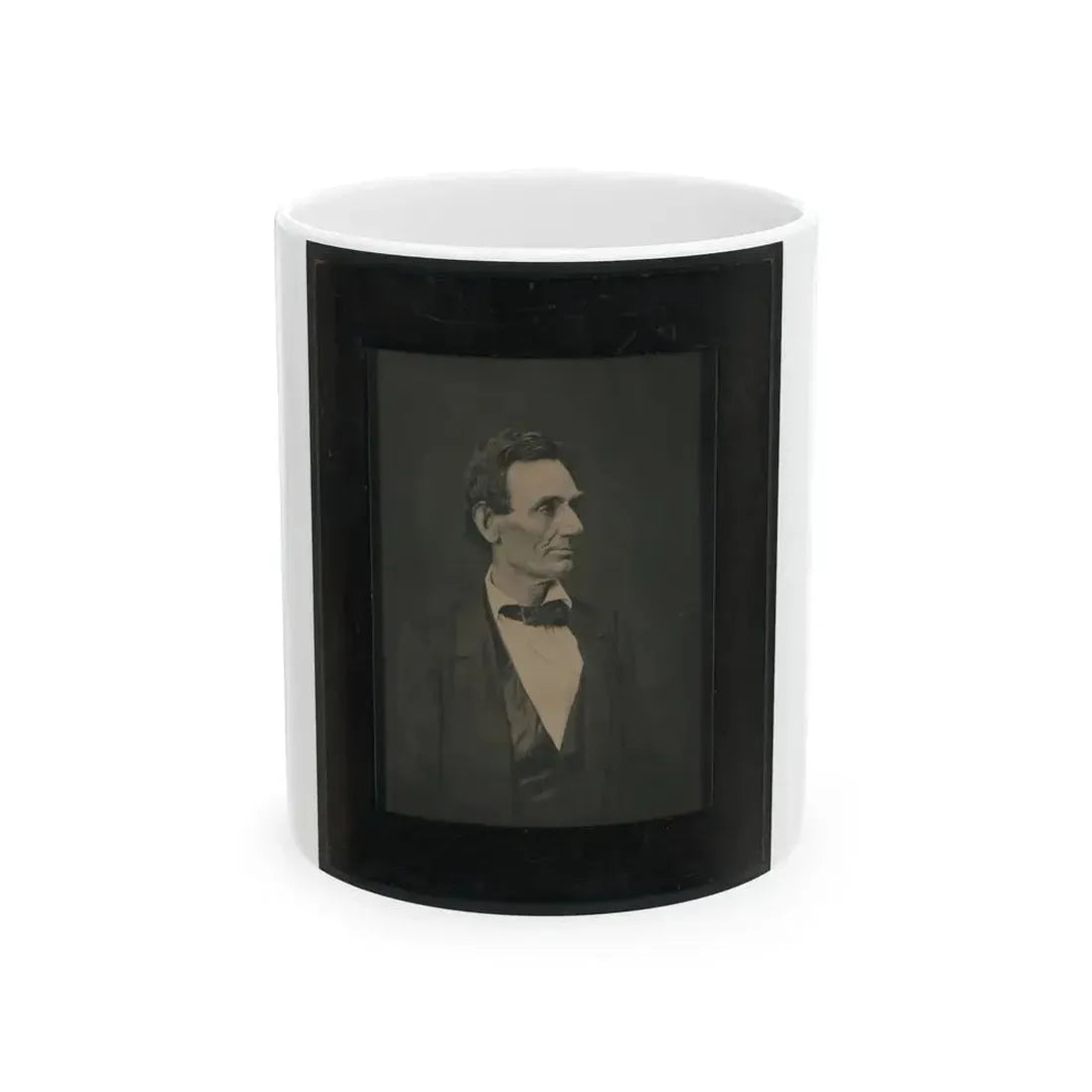 Abraham Lincoln, Presidential Candidate, Half-Length Portrait, Facing Right (U.S. Civil War) White Coffee Mug 11oz - Go Mug Yourself